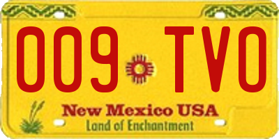 NM license plate 009TVO