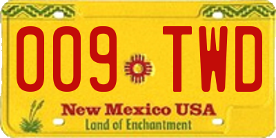 NM license plate 009TWD