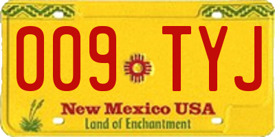 NM license plate 009TYJ