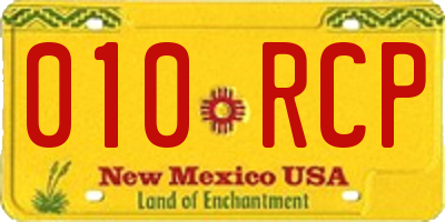 NM license plate 010RCP
