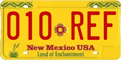 NM license plate 010REF