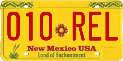 NM license plate 010REL