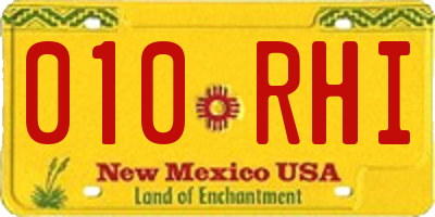 NM license plate 010RHI
