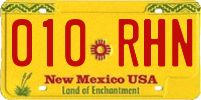 NM license plate 010RHN