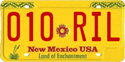 NM license plate 010RIL