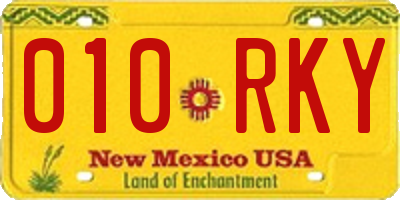 NM license plate 010RKY