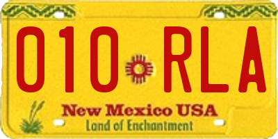 NM license plate 010RLA