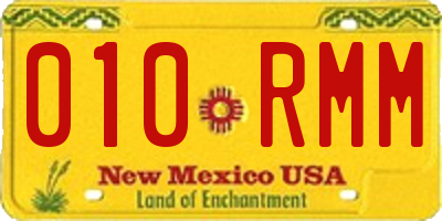 NM license plate 010RMM