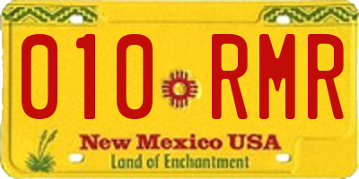 NM license plate 010RMR
