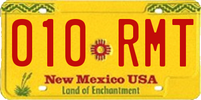 NM license plate 010RMT