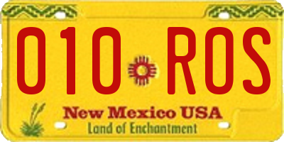 NM license plate 010ROS
