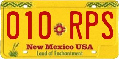 NM license plate 010RPS
