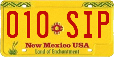 NM license plate 010SIP
