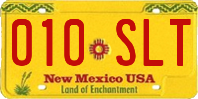 NM license plate 010SLT