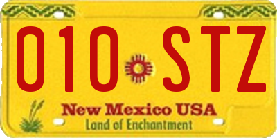 NM license plate 010STZ