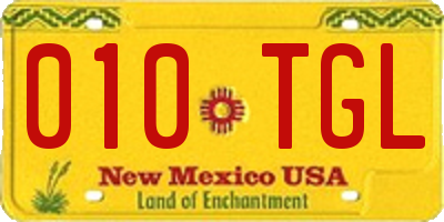 NM license plate 010TGL