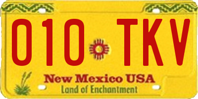 NM license plate 010TKV