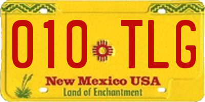 NM license plate 010TLG