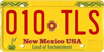 NM license plate 010TLS