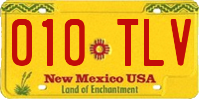 NM license plate 010TLV