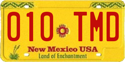 NM license plate 010TMD