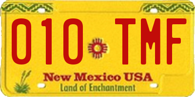 NM license plate 010TMF