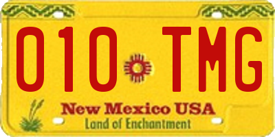 NM license plate 010TMG