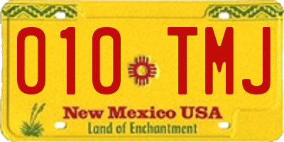 NM license plate 010TMJ