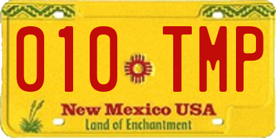 NM license plate 010TMP