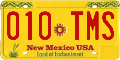 NM license plate 010TMS