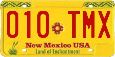 NM license plate 010TMX
