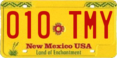 NM license plate 010TMY