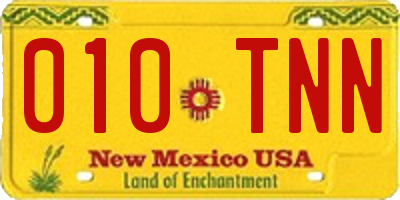 NM license plate 010TNN