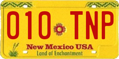 NM license plate 010TNP