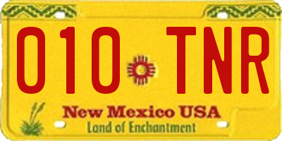NM license plate 010TNR
