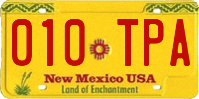 NM license plate 010TPA