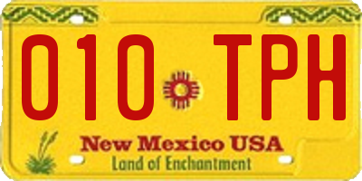 NM license plate 010TPH