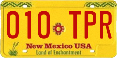 NM license plate 010TPR