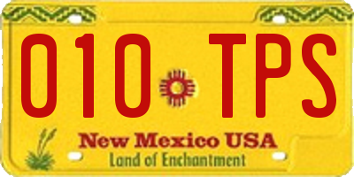 NM license plate 010TPS