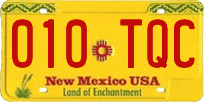 NM license plate 010TQC