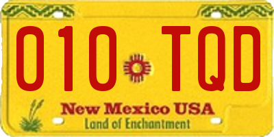 NM license plate 010TQD