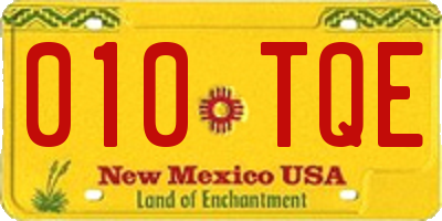NM license plate 010TQE