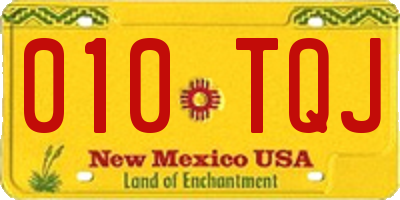 NM license plate 010TQJ