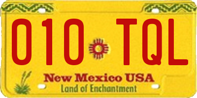 NM license plate 010TQL