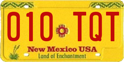NM license plate 010TQT