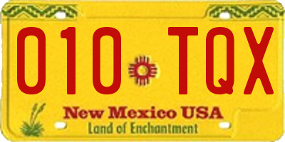 NM license plate 010TQX