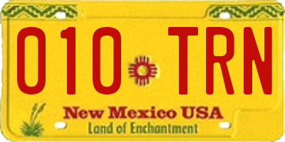 NM license plate 010TRN