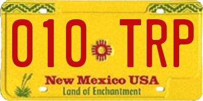 NM license plate 010TRP