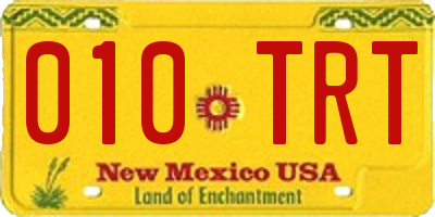 NM license plate 010TRT