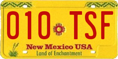NM license plate 010TSF